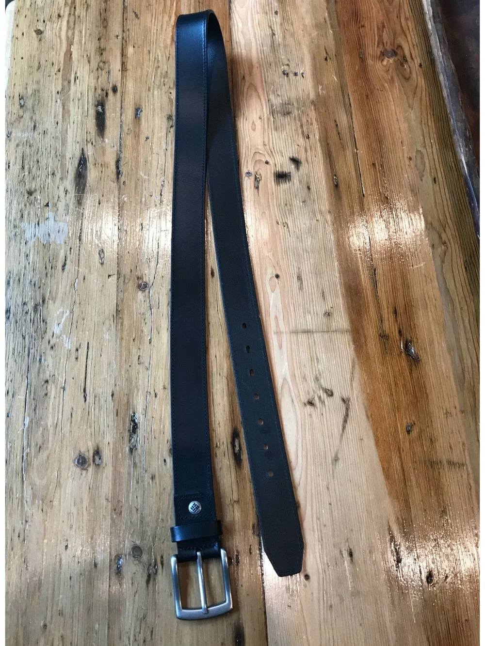 Columbia Men's Black Leather Belt Size XL 42-44